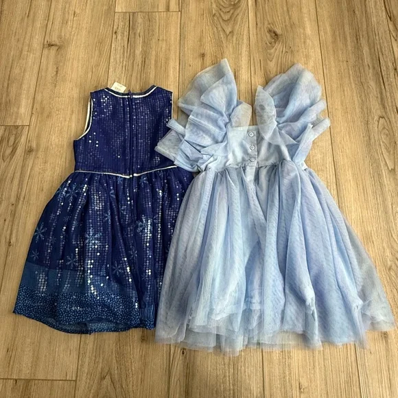 Disney Frozen Elsa Dresses in Light Blue and Navy Sz 3T - Picture 5 of 6